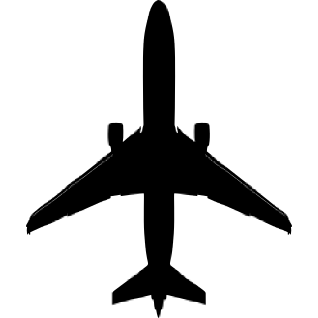 plane top down view