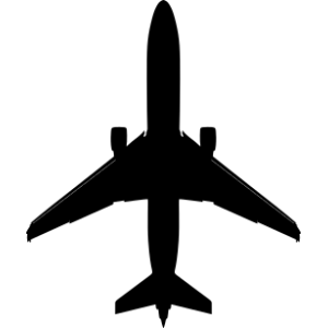 plane top down view