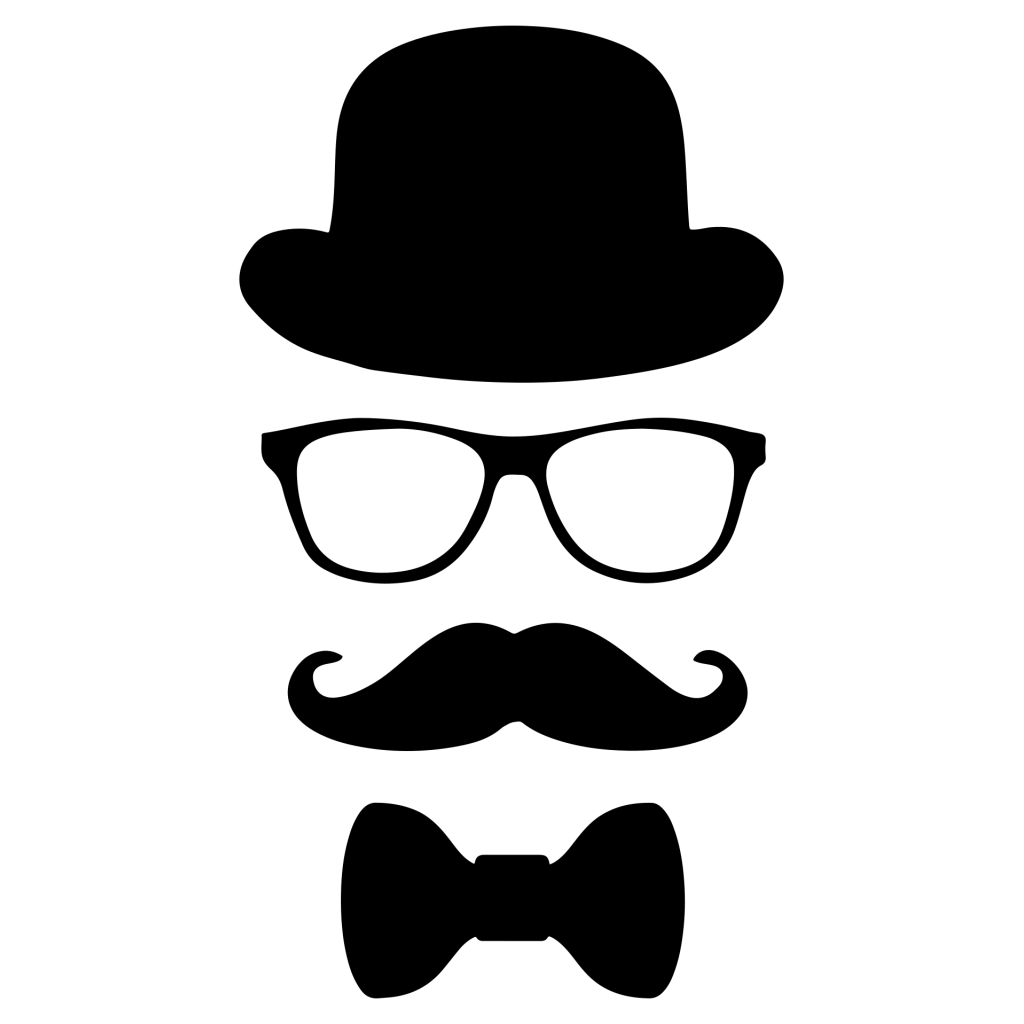 hat glasses bow