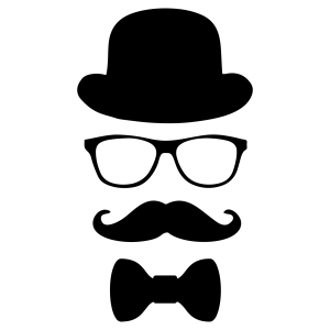 hat glasses bow